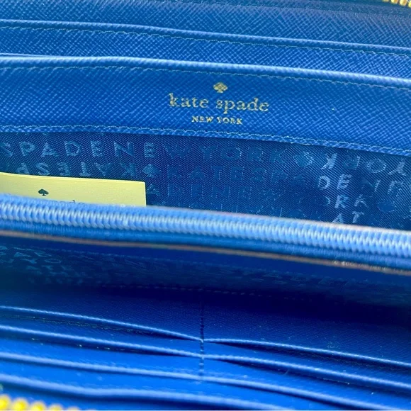 Kate Spade Neda Long Zip Accordion Wallet Under The Sea Turtle Multi NWT - Picture 6 of 6